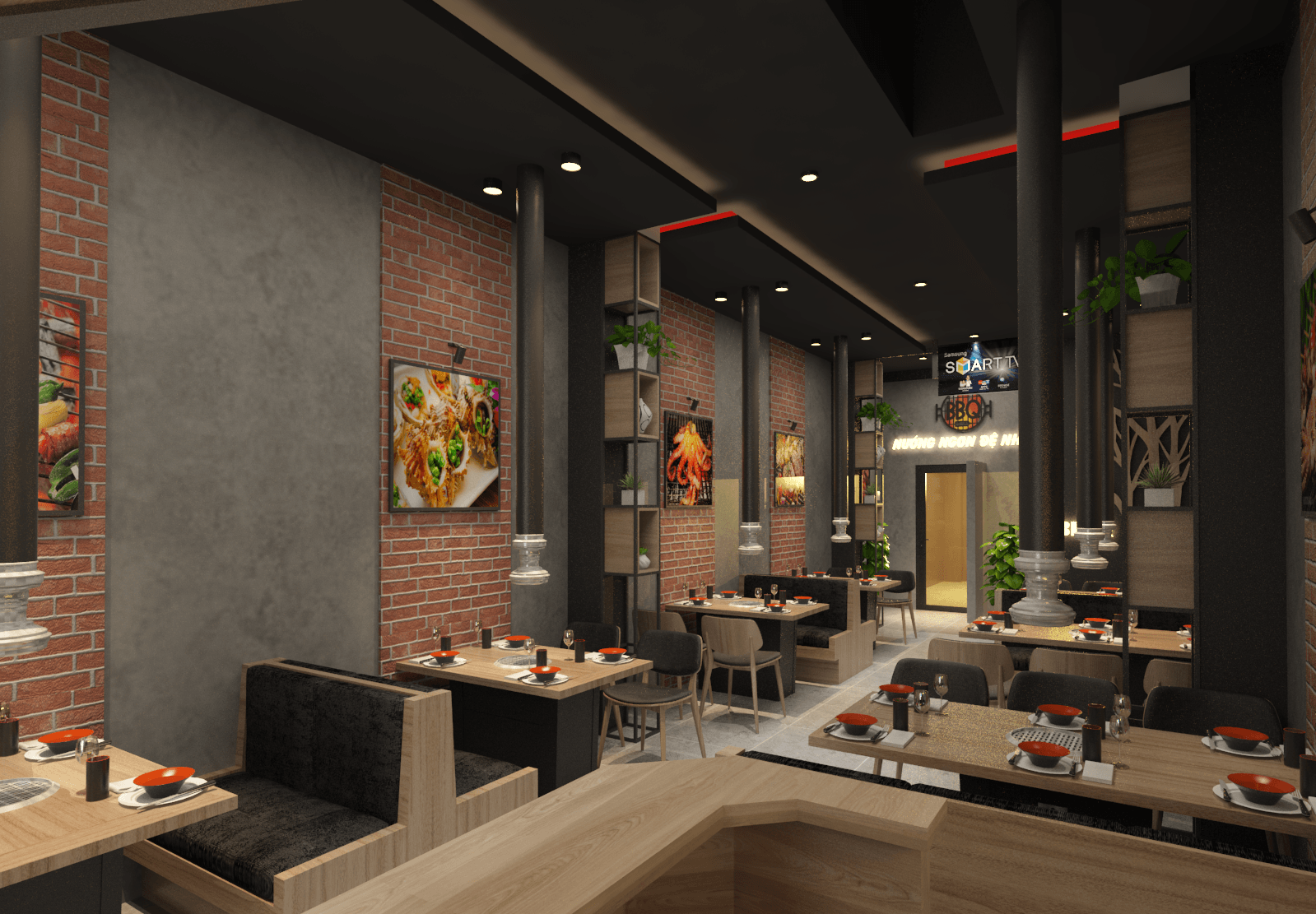 Thiết kế nội thất nhà hàng