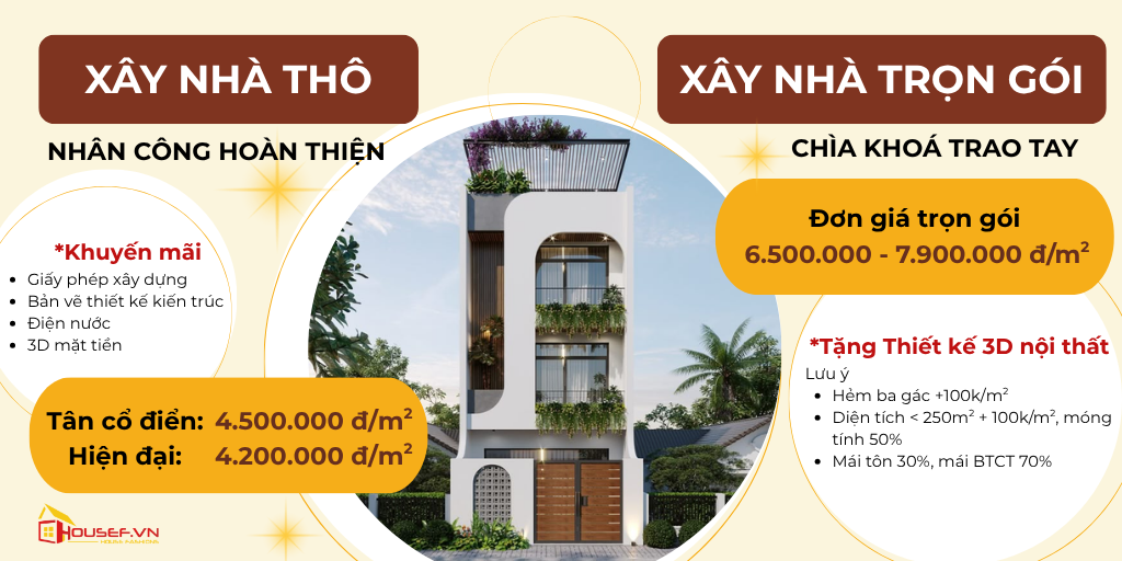 Báo giá xây nhà trọn gói 2025