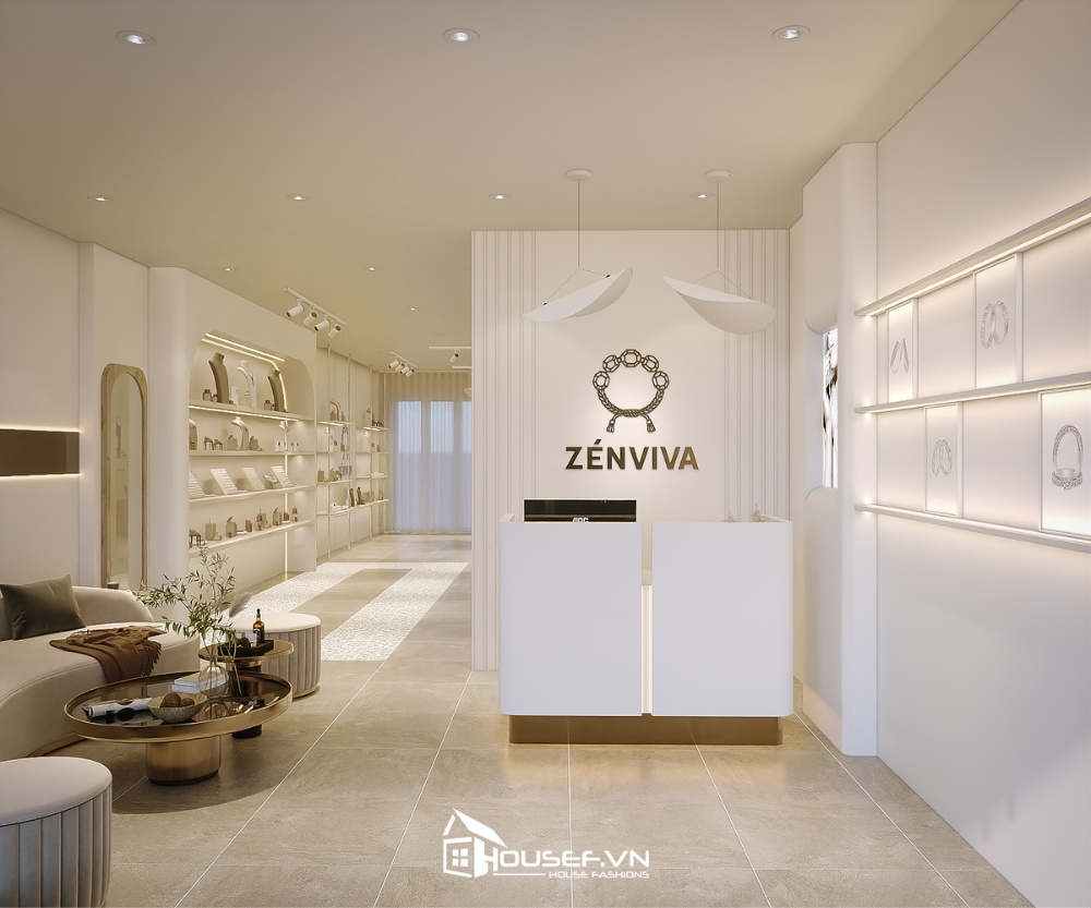 Thiết Kế Thi Công Nội Thất Showroom Trang Sức Zénviva