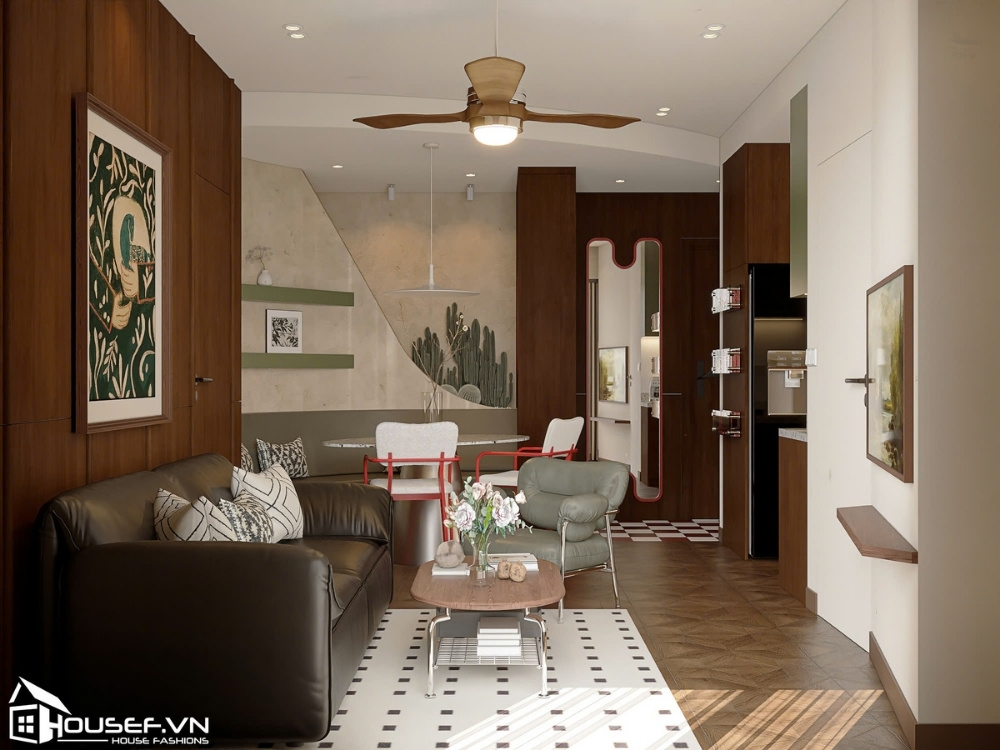 Thiết Kế Thi Công Nội Thất Căn Hộ Dhomme 2 Phòng Ngủ 