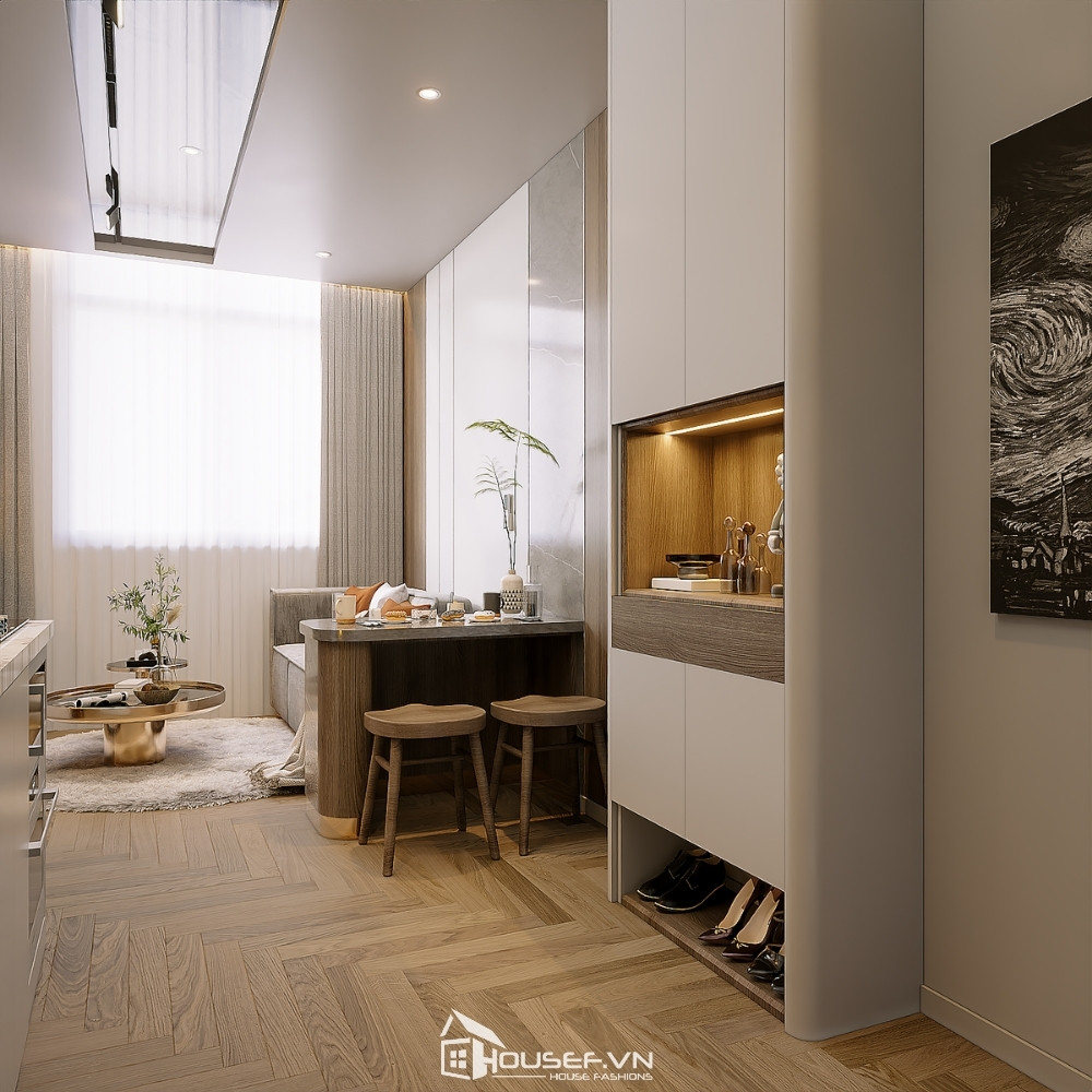 Thiết Kế Thi Công Nội Thất Căn Hộ SaiGon Mia 2 Phòng Ngủ