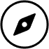 famicons compass outline black