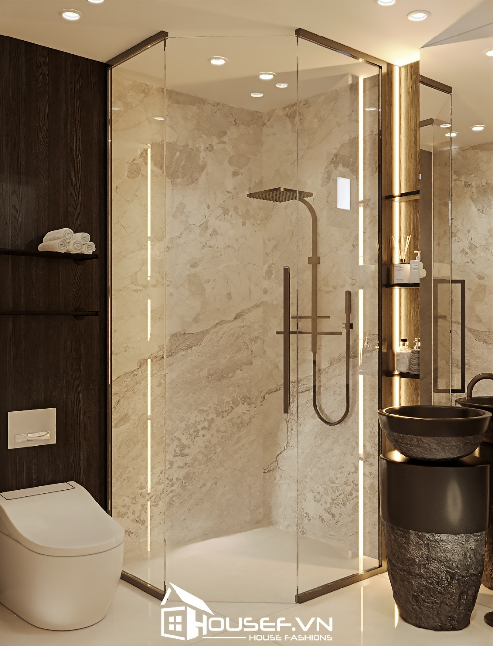 Thiết Kế Thi Công Nội Thất Nhà Phố 1 Tầng Hậu Giang 129 housef haugiang 42