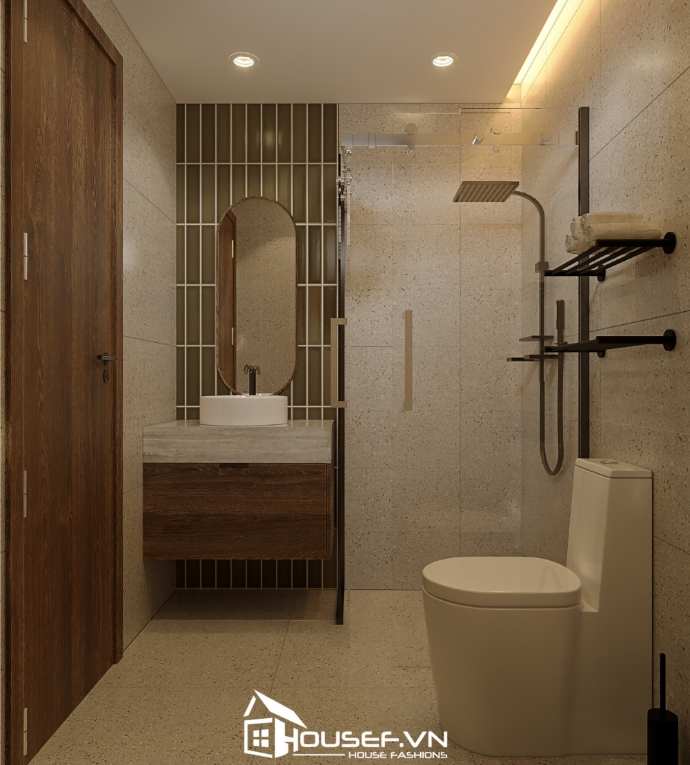 Thiết Kế Thi Công Nội Thất Căn Hộ Rustic 1 Phòng Ngủ 15 housef mrthuan1 4