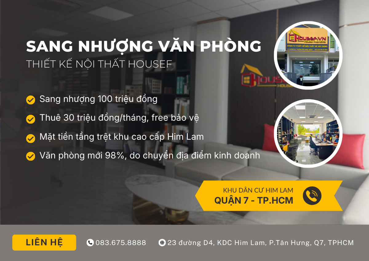 sang nhượng văn phòng thiết kế nội thất Housef