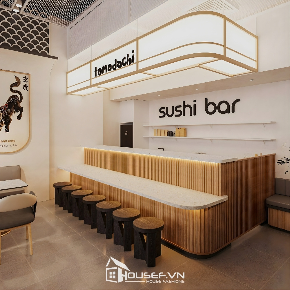 Thiết Kế Thi Công Nội Thất Nhà Hàng Sushi Nhật Bản Tomodachi 28 tomodochi HF 7